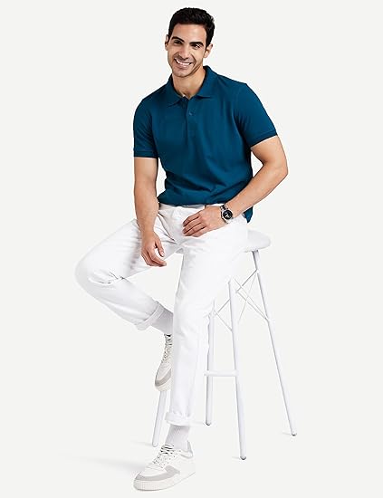 Symbol Men's Cotton Rich Solid Polo Tshirt | Collar Tshirts